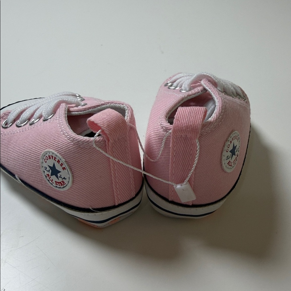 Converse Kids Pink and White Low-Top Sneakers - Picture 3 of 5